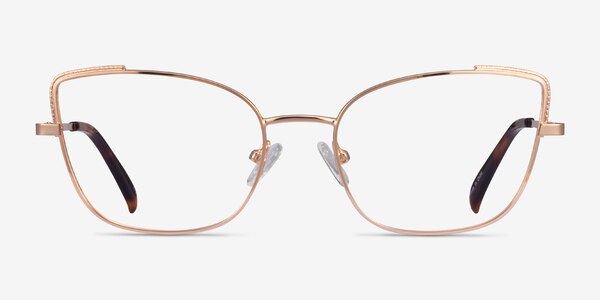 Exquisite Rose Gold Metal Eyeglass Frames