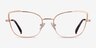 Exquisite Rose Gold MetalEyeglass Frames from EyeBuyDirect, Front View