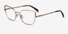 Exquisite Rose Gold MetalEyeglass Frames from EyeBuyDirect, Angle View