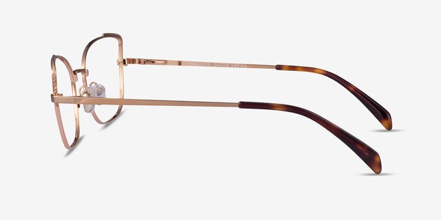 Exquisite Rose Gold MetalEyeglass Frames from EyeBuyDirect, Side View