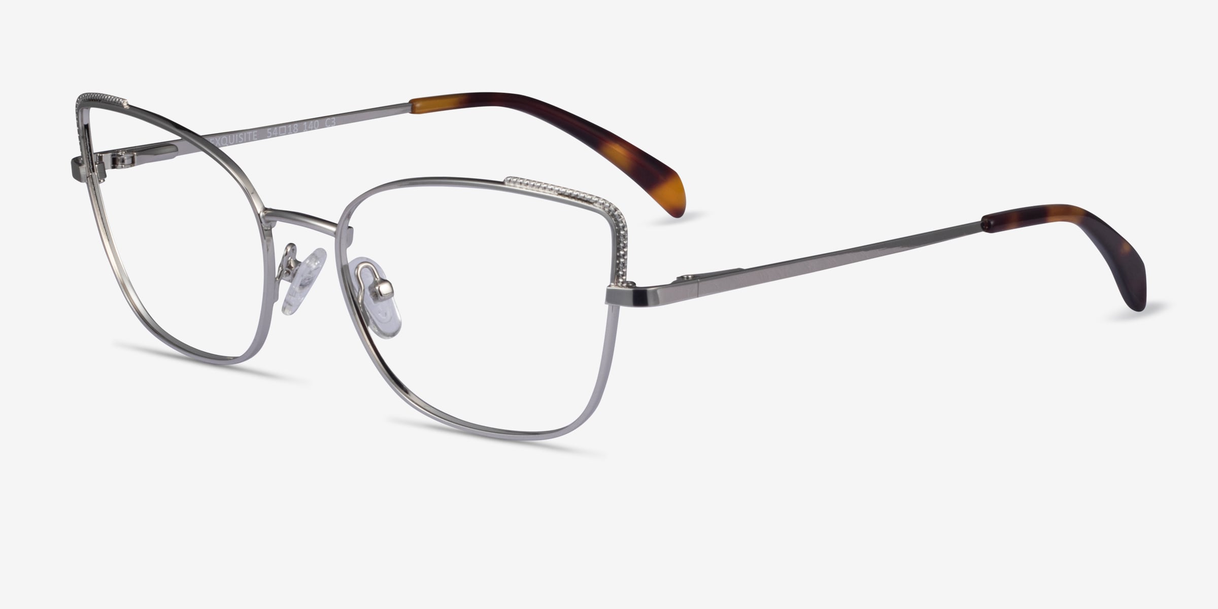 Exquisite Cat Eye Silver Glasses for Women | Eyebuydirect Exquisite Cat Eye Silver Glasses for Women | Eyebuydirect