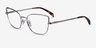 Exquisite Argenté MétalMontures de lunettes de vue d'EyeBuyDirect, Vue d'Angle