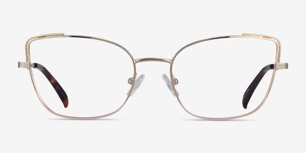 Exquisite Doré Métal Montures de lunettes de vue