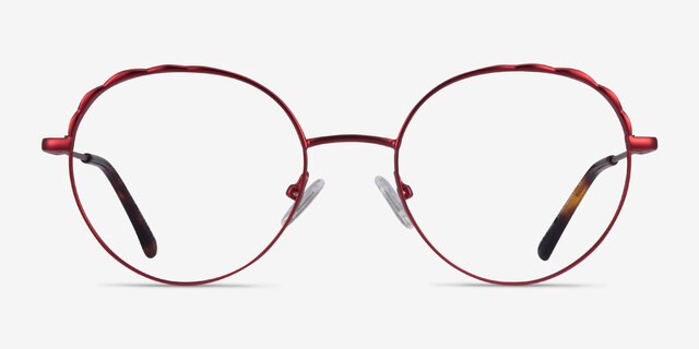 Cloud Burgundy MetalEyeglass Frames from EyeBuyDirect, Front View