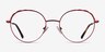 Cloud Burgundy MetalEyeglass Frames from EyeBuyDirect, Front View