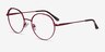 Cloud Burgundy MetalEyeglass Frames from EyeBuyDirect, Angle View