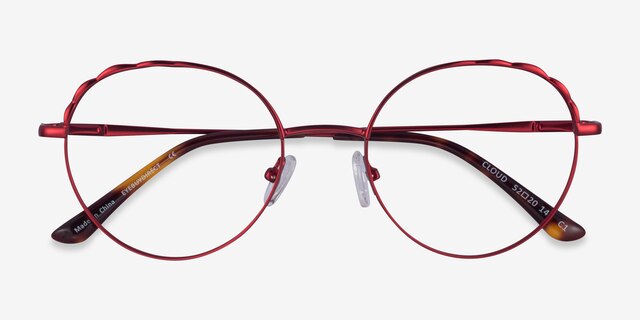 Cloud Burgundy MetalEyeglass Frames from EyeBuyDirect, Closed View