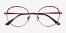 Cloud Burgundy MetalEyeglass Frames from EyeBuyDirect, Closed View