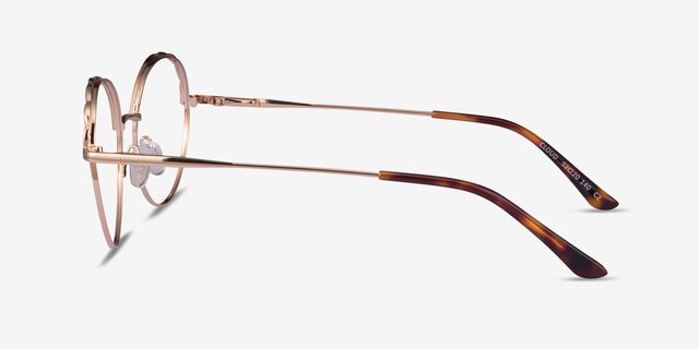 Cloud Rose Gold MetalEyeglass Frames from EyeBuyDirect, Side View