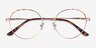 Cloud Rose Gold MetalEyeglass Frames from EyeBuyDirect, Closed View