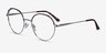 Cloud Silver Black MetalEyeglass Frames from EyeBuyDirect, Angle View