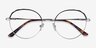 Cloud Silver Black MetalEyeglass Frames from EyeBuyDirect, Closed View