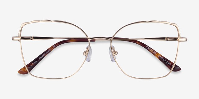 Rapture Gold MetalEyeglass Frames from EyeBuyDirect, Closed View