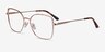 Rapture Rose Gold MetalEyeglass Frames from EyeBuyDirect, Angle View