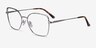 Rapture Silver MetalEyeglass Frames from EyeBuyDirect, Angle View