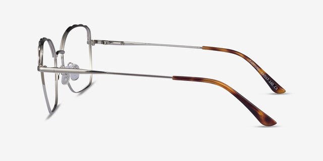 Rapture Silver MetalEyeglass Frames from EyeBuyDirect, Side View