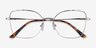 Rapture Silver MetalEyeglass Frames from EyeBuyDirect, Closed View