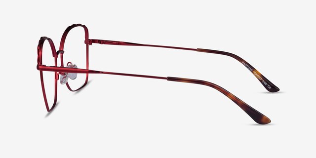 Rapture Burgundy MetalEyeglass Frames from EyeBuyDirect, Side View