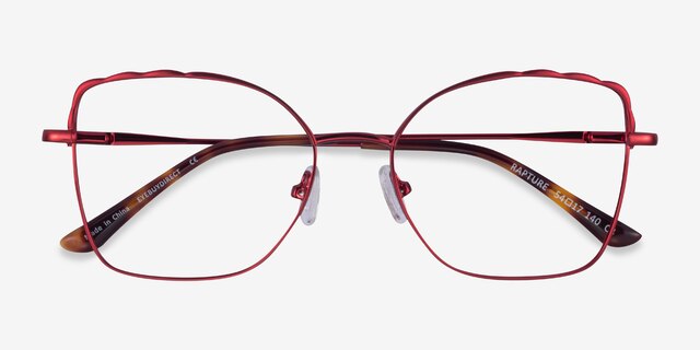Rapture Burgundy MetalEyeglass Frames from EyeBuyDirect, Closed View