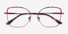 Rapture Burgundy MetalEyeglass Frames from EyeBuyDirect, Closed View