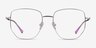 Nimble Silver & Purple MetalEyeglass Frames from EyeBuyDirect, Front View