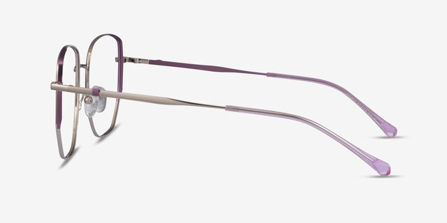 Nimble Silver & Purple MetalEyeglass Frames from EyeBuyDirect, Side View