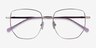 Nimble Silver & Purple MetalEyeglass Frames from EyeBuyDirect, Closed View