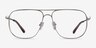 Dynamic Matte Silver MetalEyeglass Frames from EyeBuyDirect, Front View
