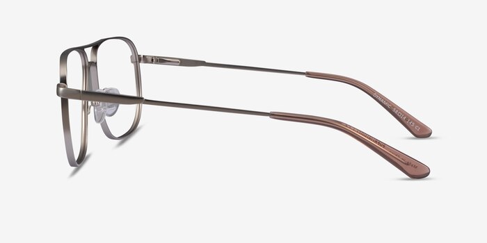 Dynamic Matte Silver Metal Eyeglass Frames from EyeBuyDirect
