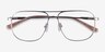 Dynamic Matte Silver MetalEyeglass Frames from EyeBuyDirect, Closed View