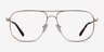 Dynamic Matte Gold MetalEyeglass Frames from EyeBuyDirect, Front View