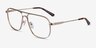 Dynamic Matte Gold MetalEyeglass Frames from EyeBuyDirect, Angle View
