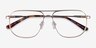 Dynamic Matte Gold MetalEyeglass Frames from EyeBuyDirect, Closed View