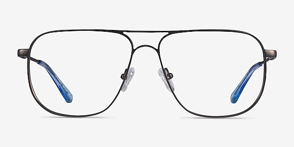 Dynamic Matte Gunmetal Metal Eyeglass Frames