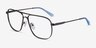 Dynamic Matte Gunmetal MetalEyeglass Frames from EyeBuyDirect, Angle View