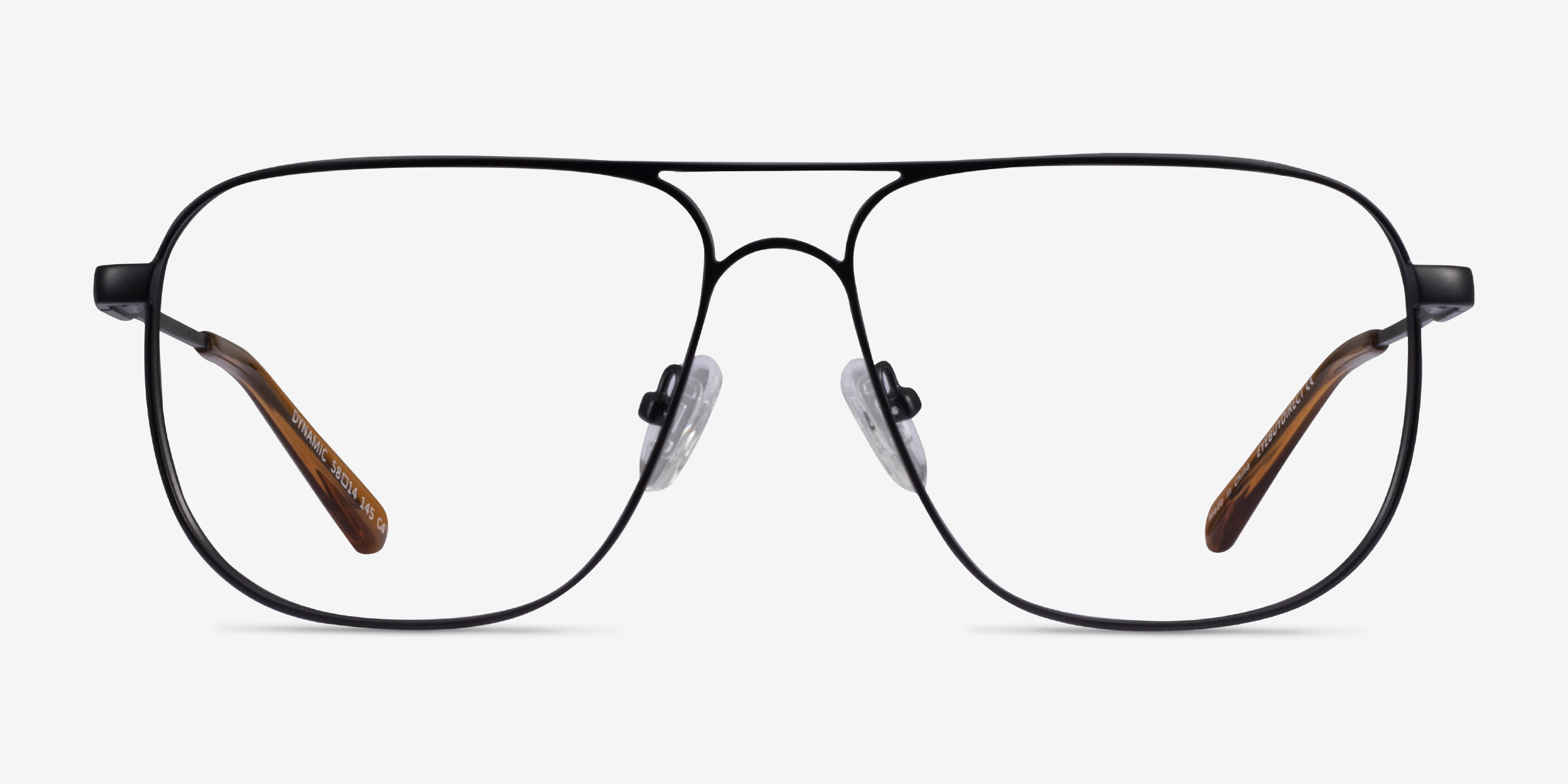 Dynamic Aviateur Matte Black Monture de vue Pour Hommes