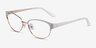 Experience White Gold MetalEyeglass Frames from EyeBuyDirect, Angle View