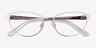 Experience White Gold MetalEyeglass Frames from EyeBuyDirect, Closed View