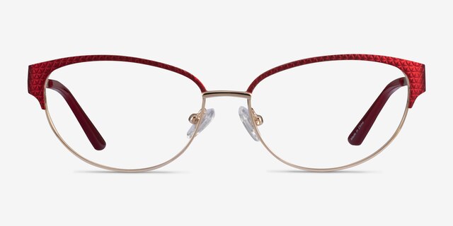 Experience Red Gold MetalEyeglass Frames from EyeBuyDirect, Front View