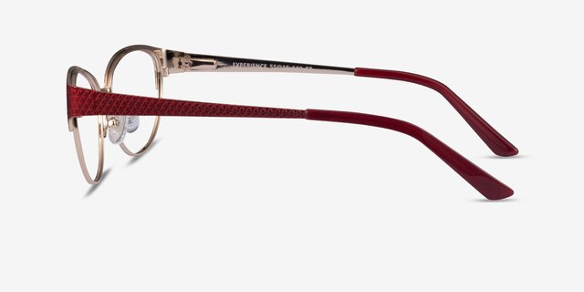Experience Red Gold MetalEyeglass Frames from EyeBuyDirect, Side View