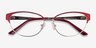 Experience Red Gold MetalEyeglass Frames from EyeBuyDirect, Closed View