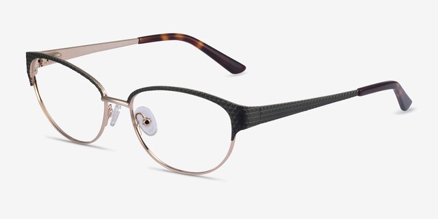 Experience Green Gold MetalEyeglass Frames from EyeBuyDirect, Angle View