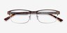 Quest Bronze Silver MetalEyeglass Frames from EyeBuyDirect, Closed View