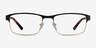 Quest Black Gold MetalEyeglass Frames from EyeBuyDirect, Front View