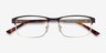 Quest Black Gold MetalEyeglass Frames from EyeBuyDirect, Closed View