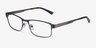 Quest Gunmetal MetalEyeglass Frames from EyeBuyDirect, Angle View