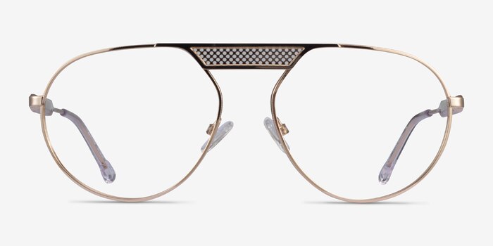Flowing Gold Metal Eyeglass Frames from EyeBuyDirect