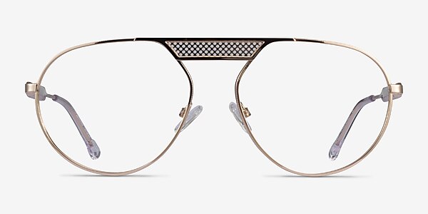 Flowing Gold Metal Eyeglass Frames