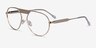 Flowing Gold MetalEyeglass Frames from EyeBuyDirect, Angle View