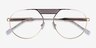 Flowing Gold MetalEyeglass Frames from EyeBuyDirect, Closed View